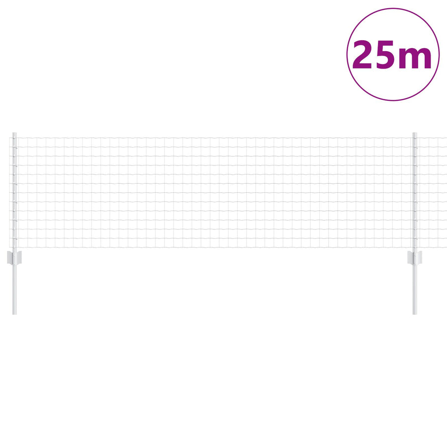 Euro Fence Set Set Van 2 Gegalvaniseerd Staal 25 X 0.6 M Duurzaam
