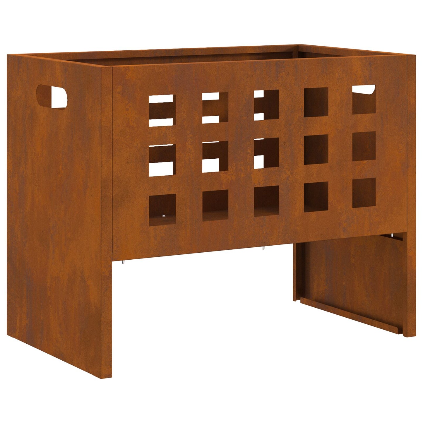 Vuurkorf Rechthoekig 50X30X40 Cm Weerbestendig Staal Weerbestendig staal/Bruin