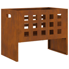 Vuurkorf Rechthoekig 50X30X40 Cm Weerbestendig Staal Weerbestendig staal/Bruin