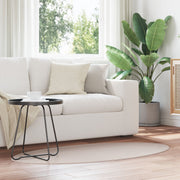 Vloerkleed ovaal zand 80 x 150 cm katoen