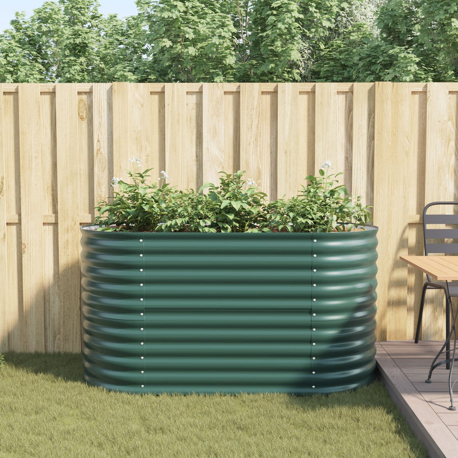 Tuin Verhoogd Bed Gegalvaniseerd Staal 160 x 80 x 81 cm Groen
