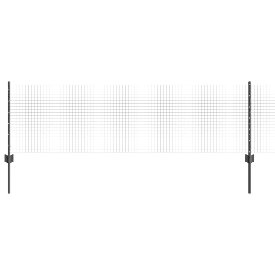 Gelast Draadhek Met 11 U-Palen Grijs 0,6X25 M Staal