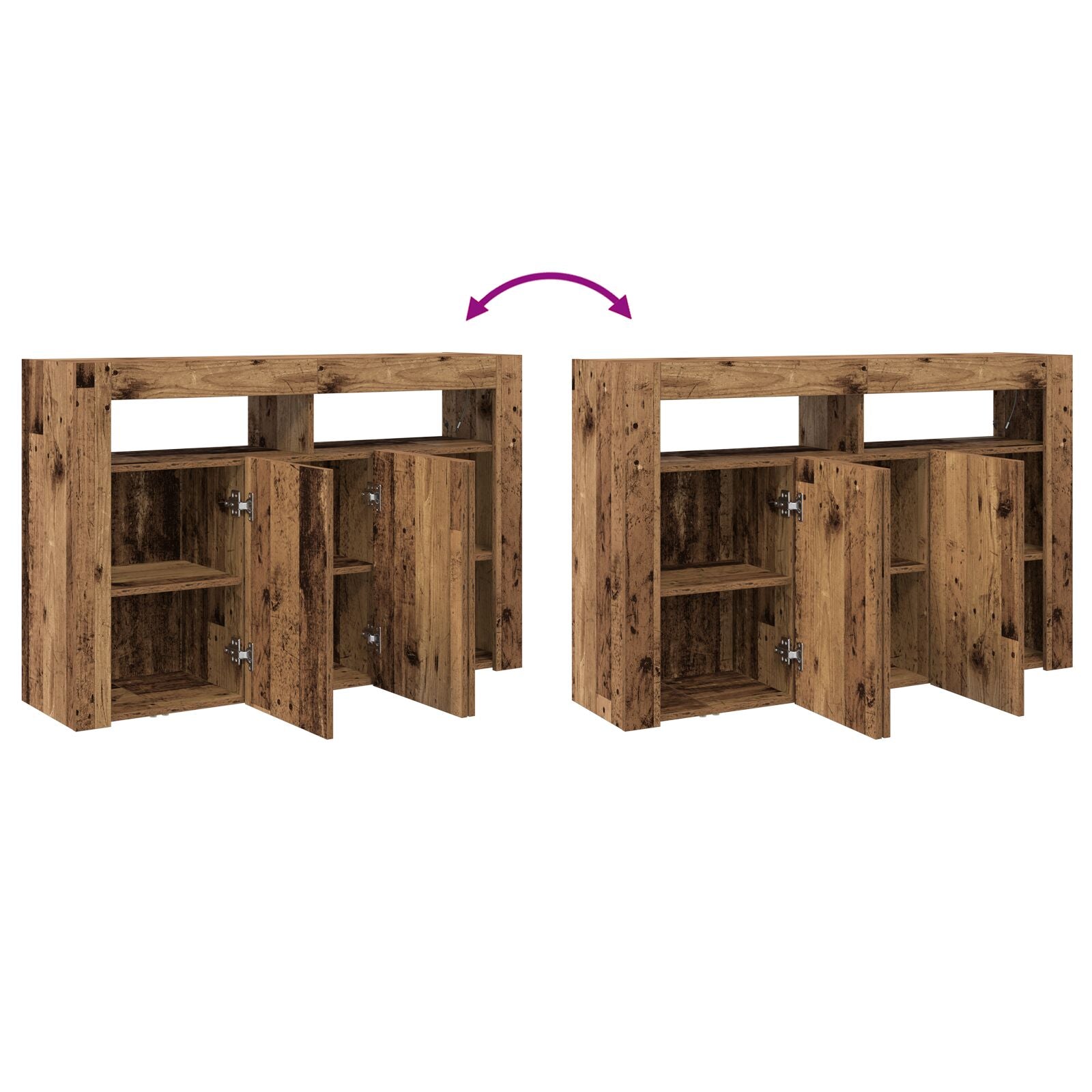 Sideboard Engineered Wood 116 X 30 X 75 Cm Sideboard Oude hout