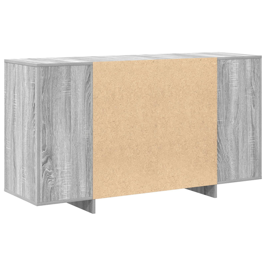 Grijs Dressoir Bewerkt Hout 135 X 41 X 75 Cm