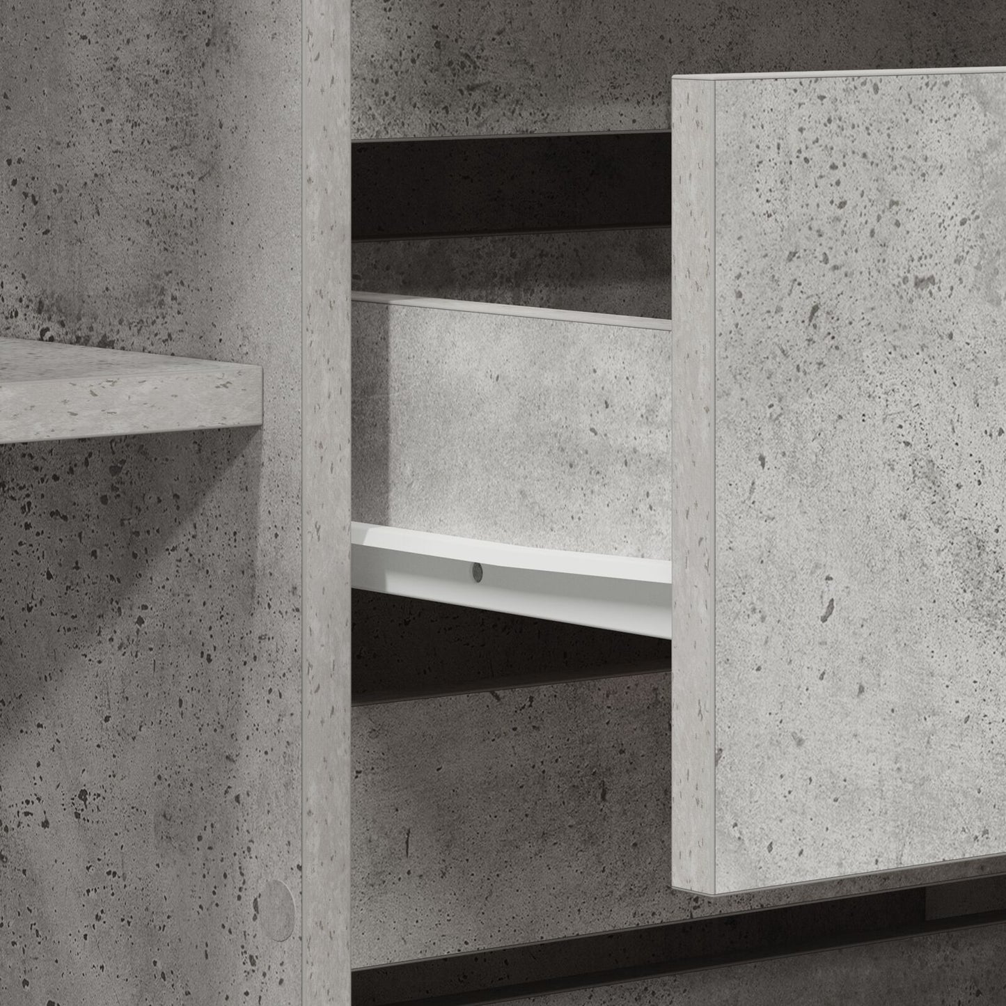 Zijtafel Betonnen Grijs Geëngineerd Hout Zijtafel Rechthoekig