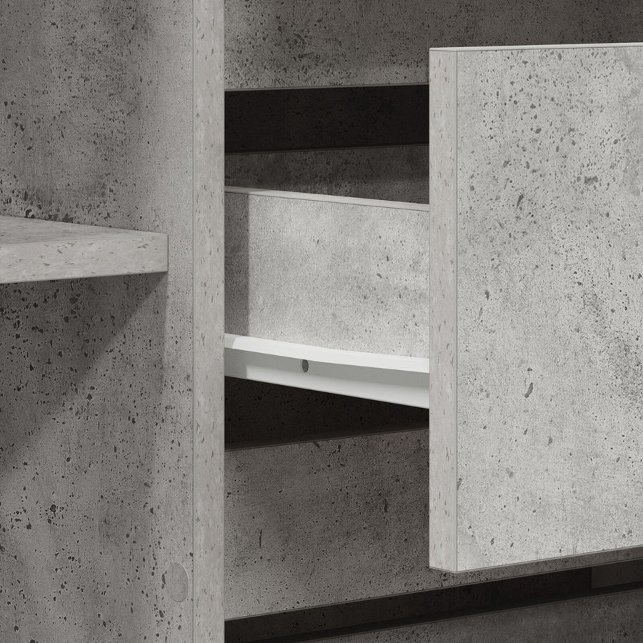 Zijtafel Betonnen Grijs Geëngineerd Hout Zijtafel Rechthoekig