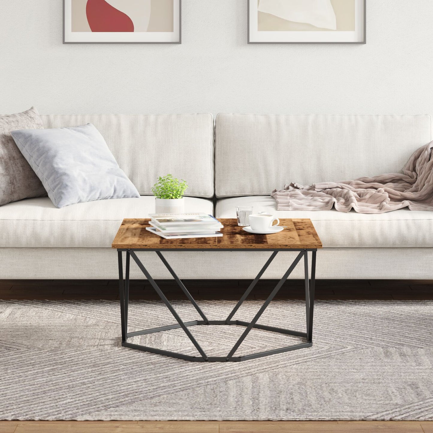 Salontafel Massief Gerecycled Hout Medium Oud hout