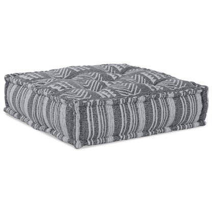 Poef Grijs 70X70X54 Stof Grijs Print 70 x 70 x 54 cm Middelste bank
