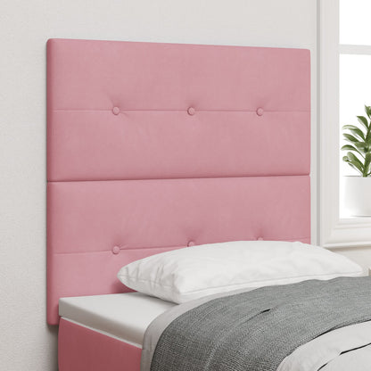 Hoofdbord Met Knopen Tufted Fluweel Roze 90 cm Hoog hoofdbord