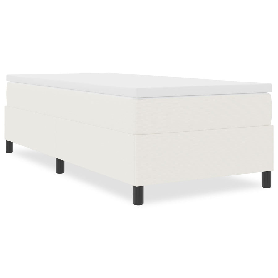 Boxspring Bed Corduroy Stof Crème 80 x 200 cm