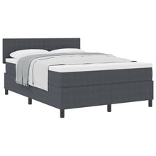 Boxspringbed Met Matras Donkergrijs 160X200 Cm Corduroystof