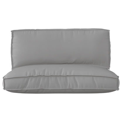 Pallet Kussen Set Set Van 2 Grijs Polyester Afneembare Hoezen