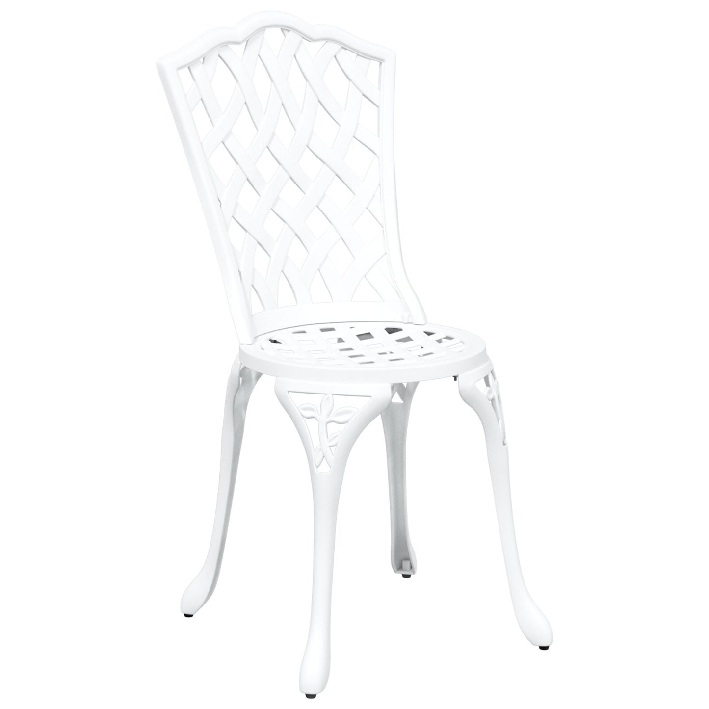 3-Delige Tuin Bistro Set Te Gietaluminium Wit