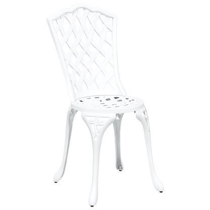 3-Delige Tuin Bistro Set Te Gietaluminium Wit