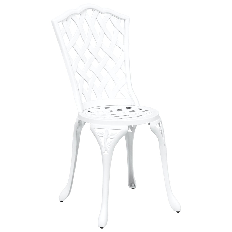 3-Delige Tuin Bistro Set Te Gietaluminium Wit