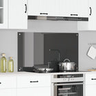 Keuken spatscherm 110x60 cm gehard glas donkergrijs
