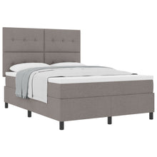 Boxspringbed Met Matras Stof Taupe 160 x 200 cm Knopgestoffeerd
