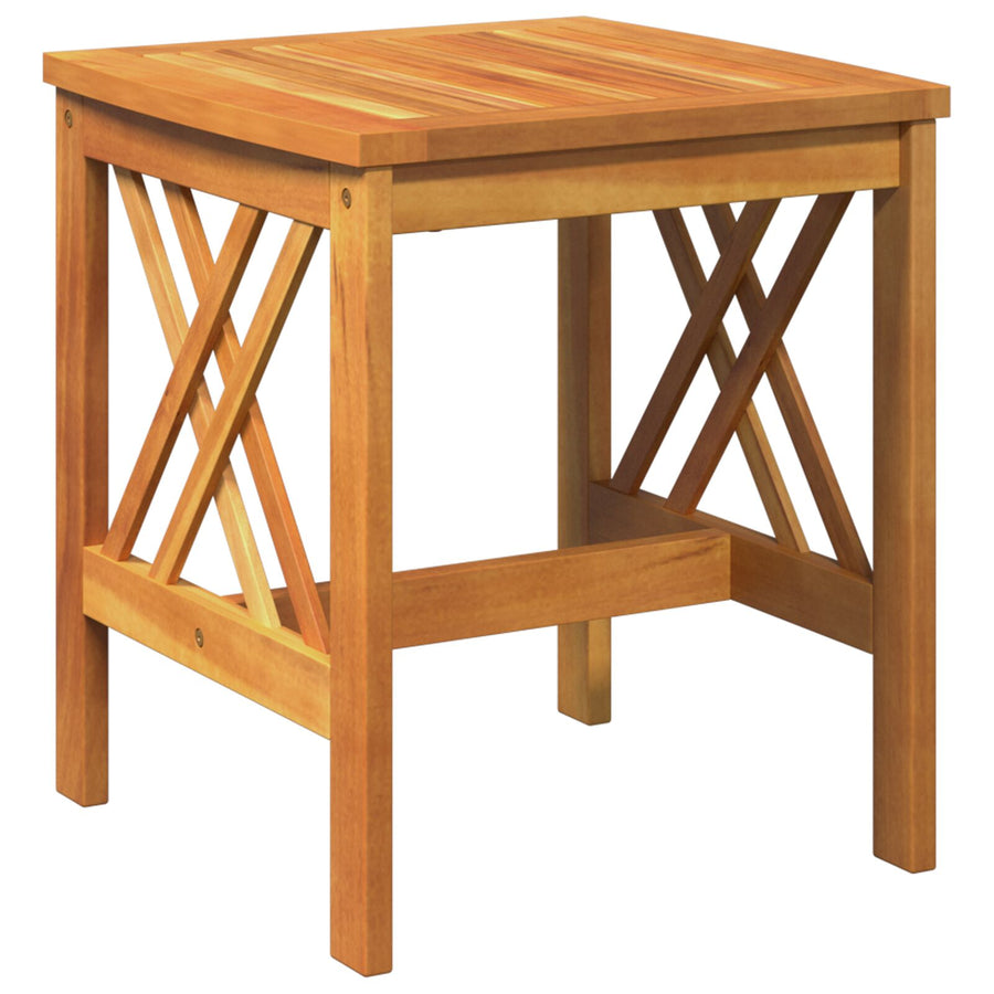 3-Delig Tuin Lounge Set Met Kussens Van Massief Acaciahout 2x stoel + tafel Crème Wit