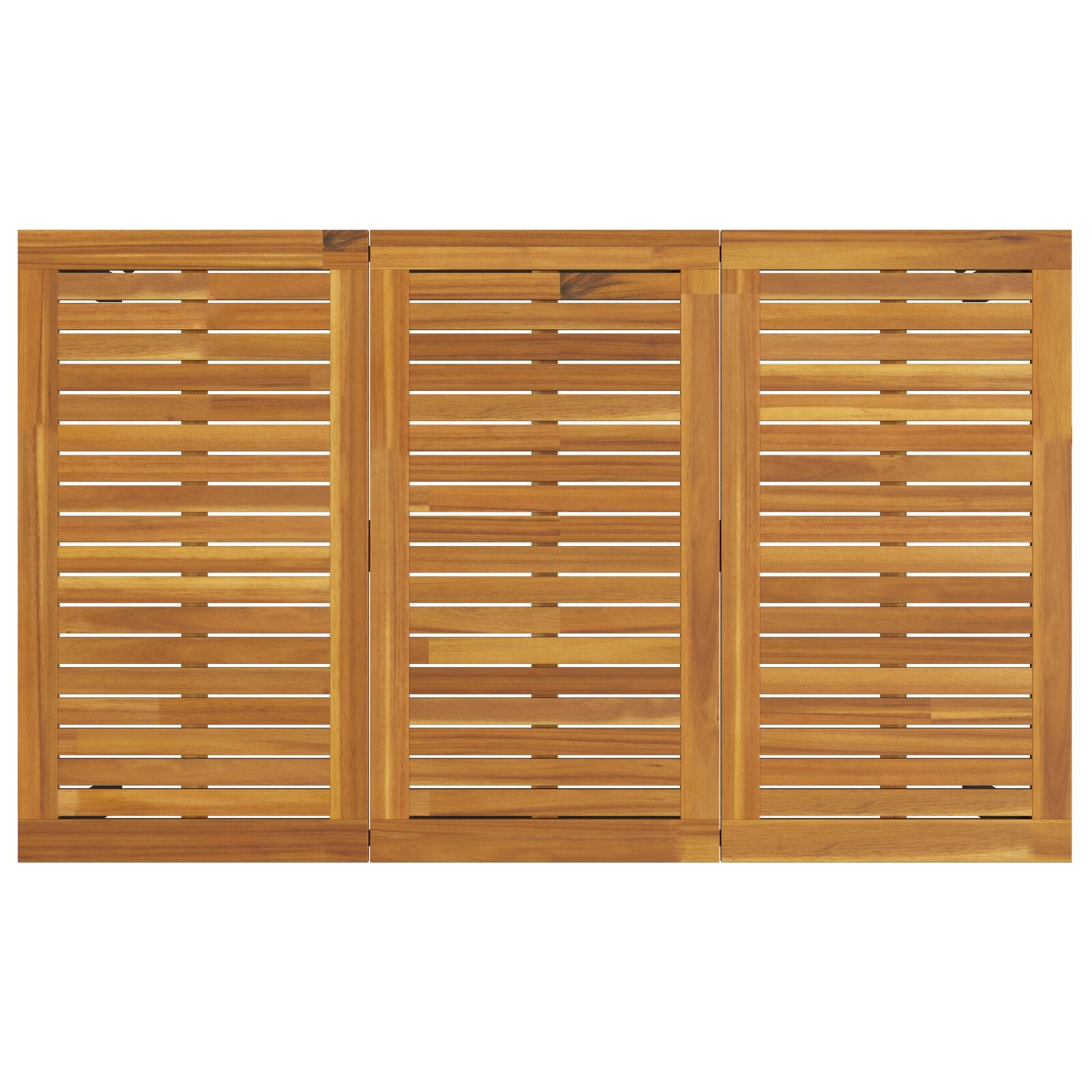 Tuin Tafel Massief Acaciahout En Metaal 150 x 90 x 75 cm Natuurlijk en zwart