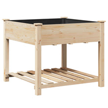Tuinplantbak Met Rek 90X90X76 Cm Massief Vurenhout 90 x 90 x 76.5 cm