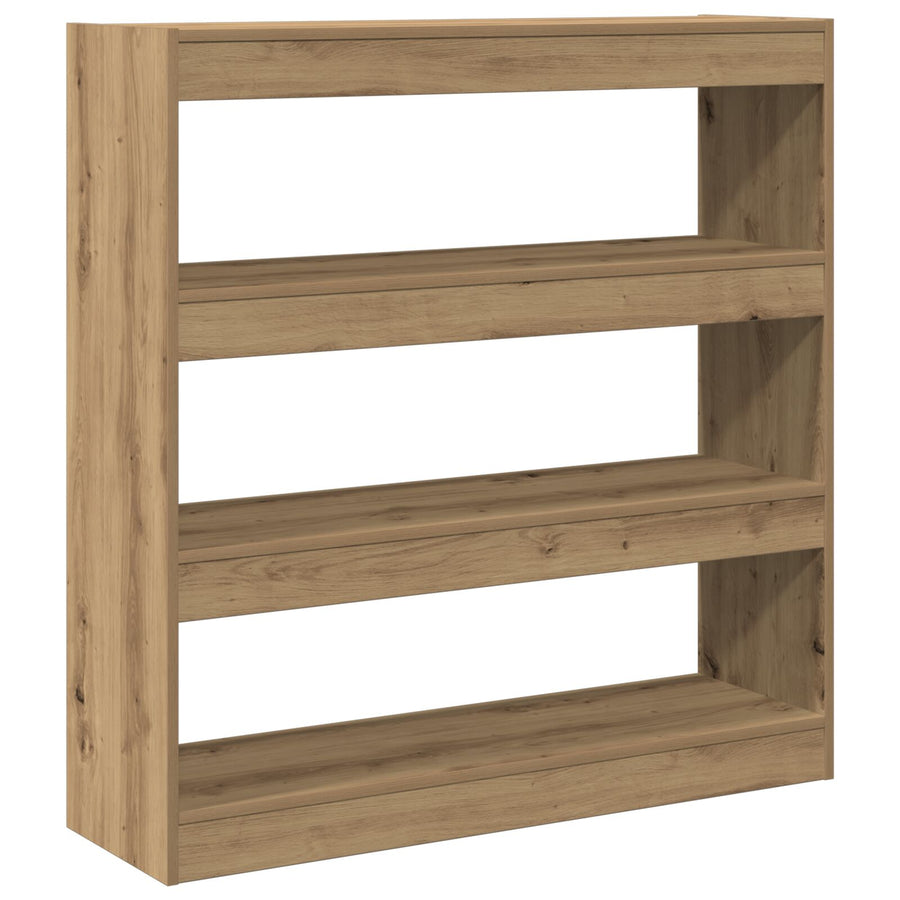 Boekenkast/Kamerscherm In Ambachtelijk Eiken - 100X30X103Cm, Gemaakt Van Gefabriceerd Hout