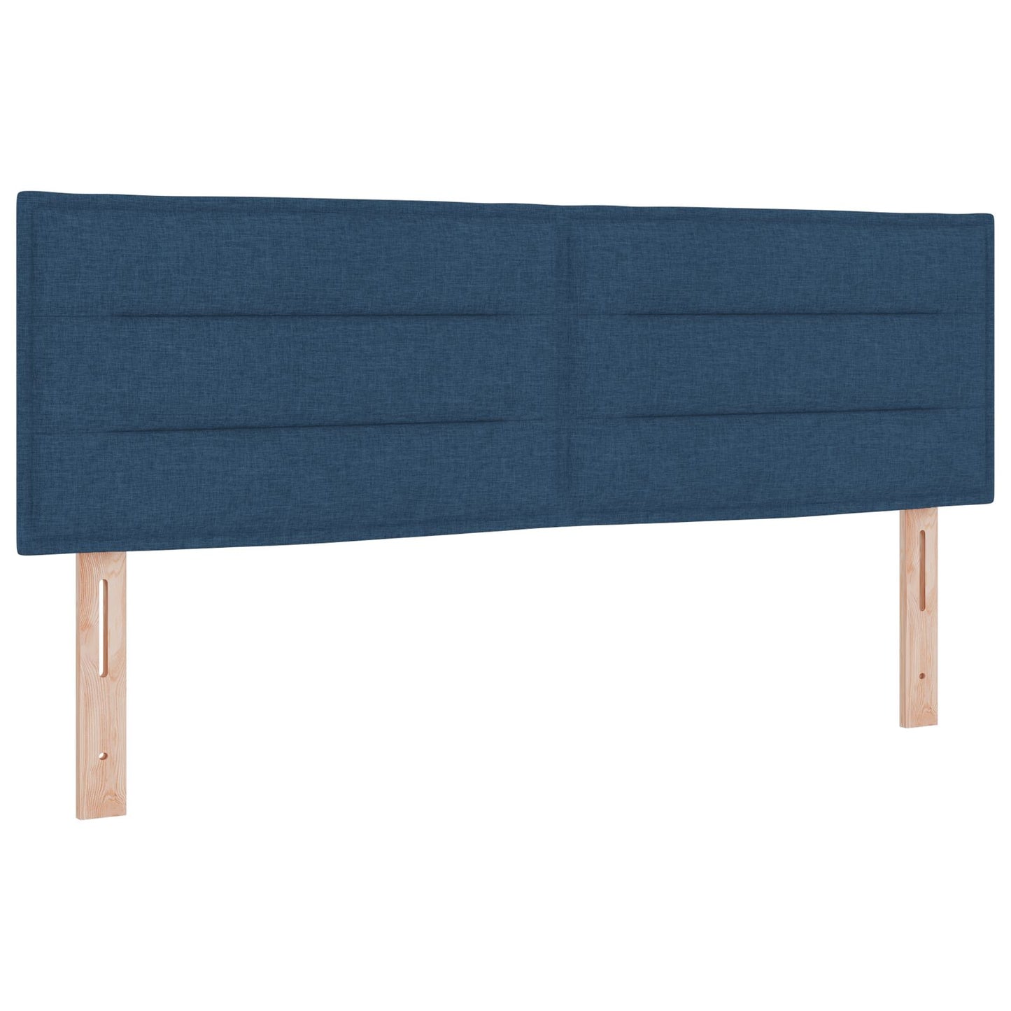 Boxspringbed Met Matras Stof Blauw 140 x 200 cm Lijnen ontwerp