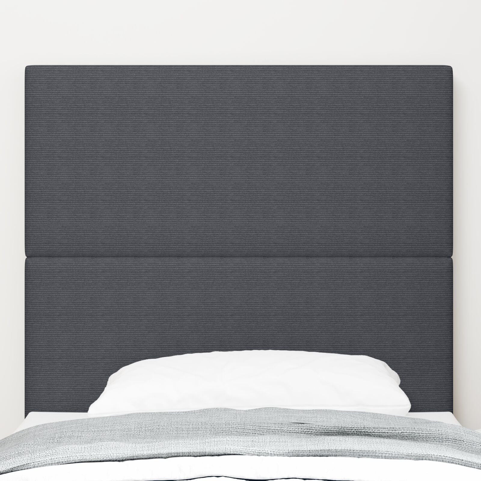 Hoofdbord Eenvoudig Ontwerp Corduroy Stof Donkergrijs 80 cm Hoog hoofdbord