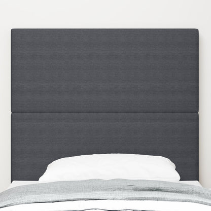 Hoofdbord Eenvoudig Ontwerp Corduroy Stof Donkergrijs 80 cm Hoog hoofdbord