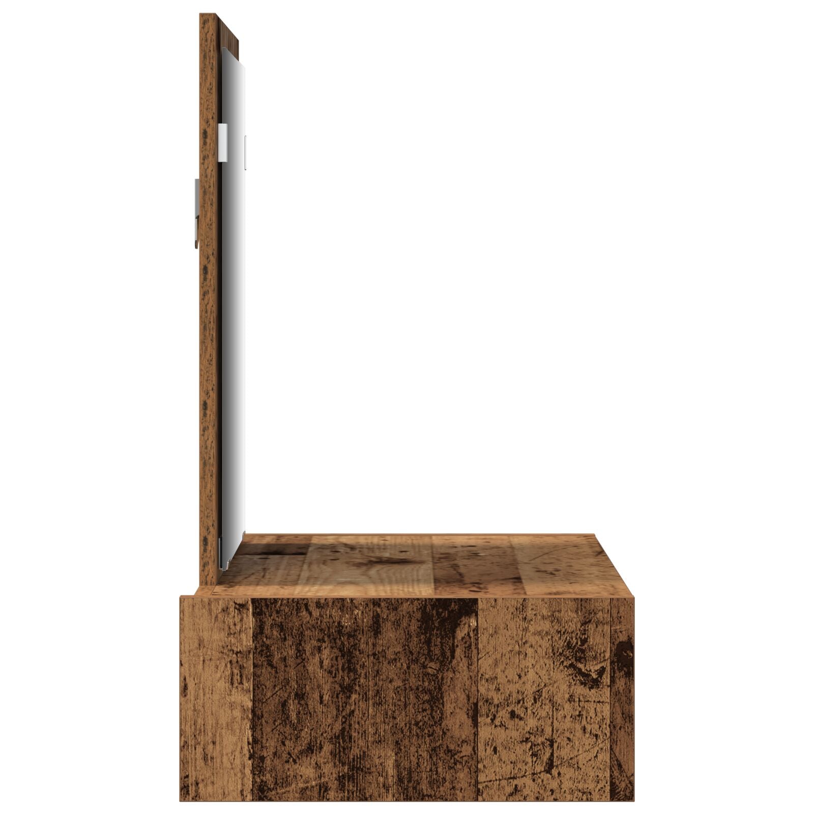 Wandkaptafel 60 x 40 x 70 cm Oud hout zonder LED