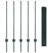 Tuinhek set groen 1x10 m staal