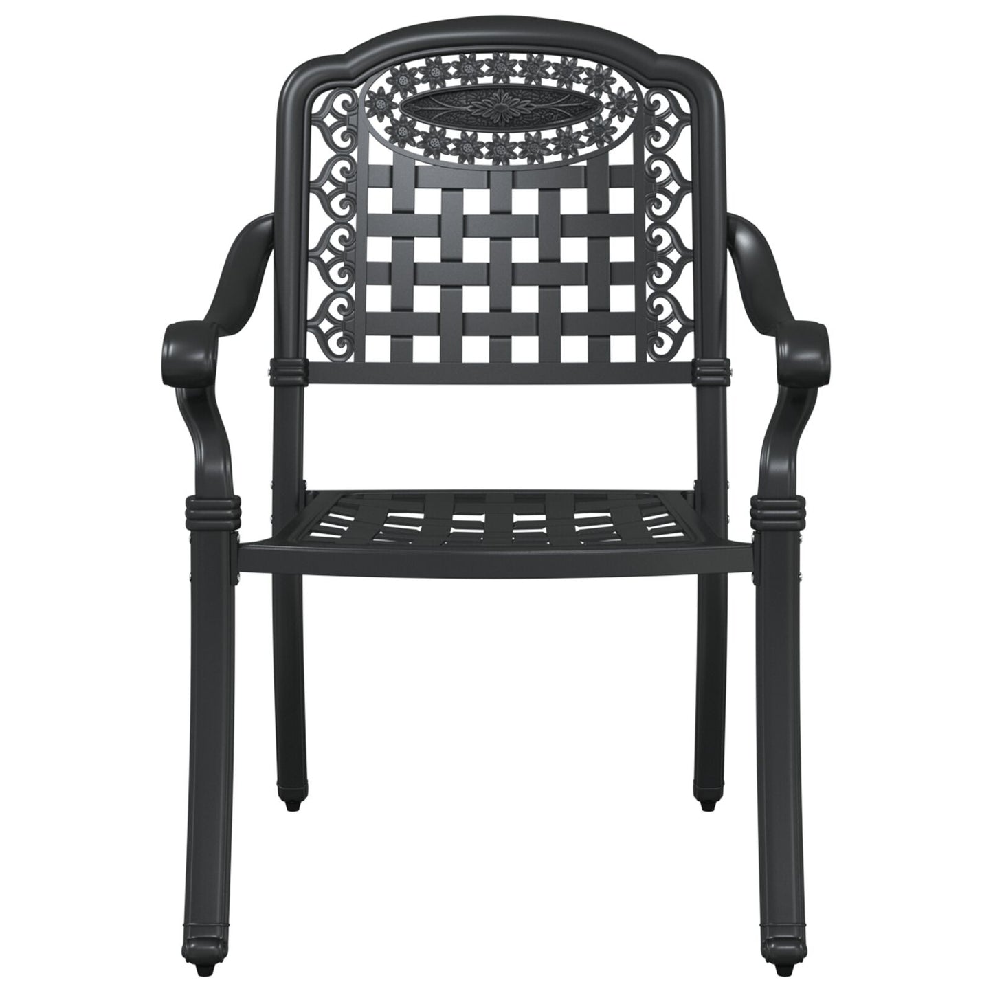 Tuinstoelen 2 Stuks Gietijzer Zwart