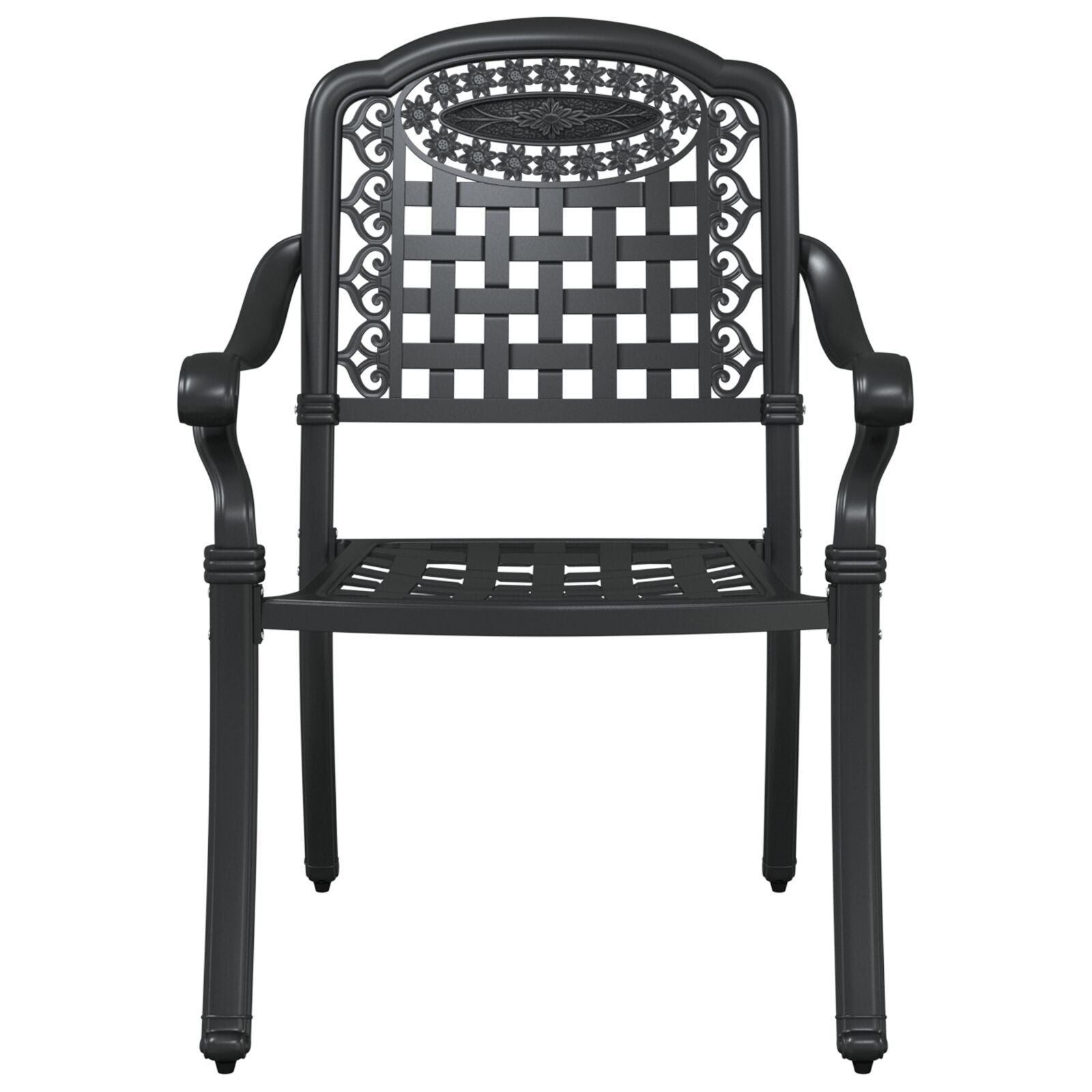 Tuinstoelen 2 Stuks Gietijzer Zwart