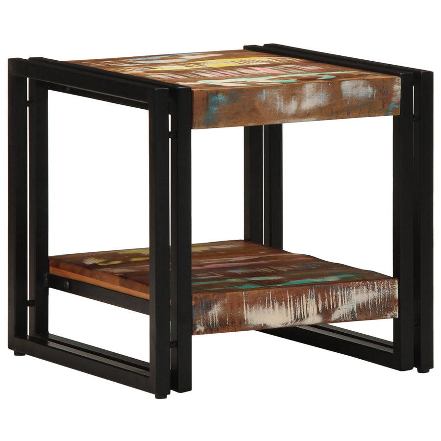 Salontafel Meerkleurig 40X50X38 Cm Massief Hout Gerecycled 40 x 40 x 38 cm Massief acaciahout