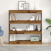 Boekenkast 100x30x103 cm oud hout
