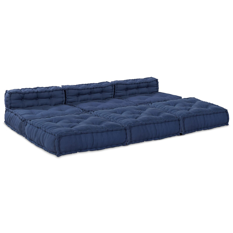 Modulaire Poefjes 4 Stuks Stof Indigo 70 x 70 x 54 cm Lounge + 3x midden