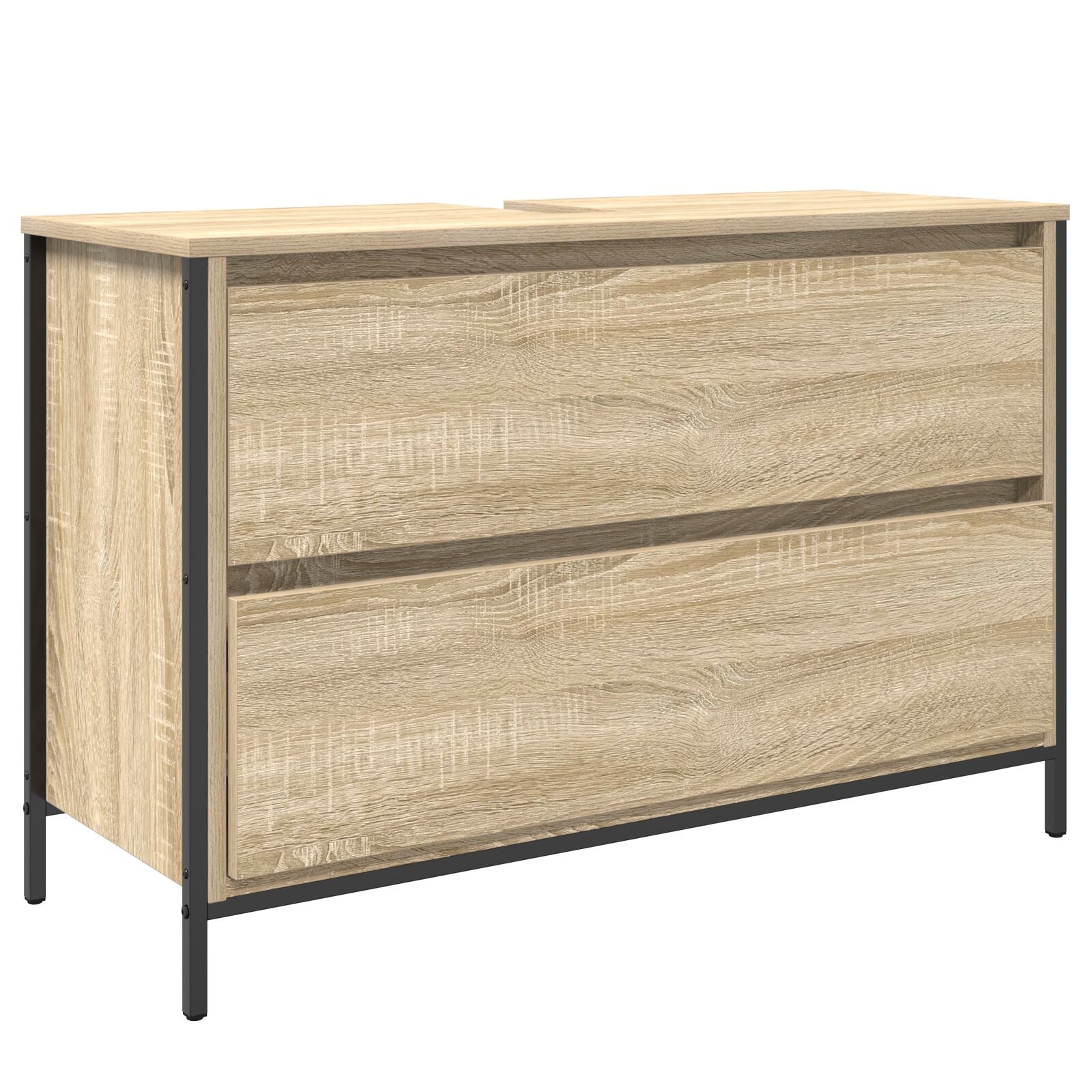 3-Delige Badkamermeubelset Engineered Wood Sonoma Eiken