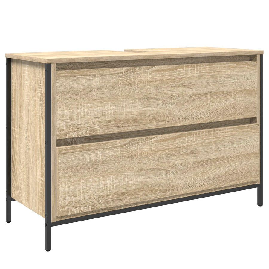 3-Delige Badkamermeubelset Engineered Wood Sonoma Eiken