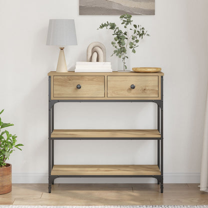 Console Tafel Artisan Eiken 72,5X25X75 Cm Engineered Hout & Staal