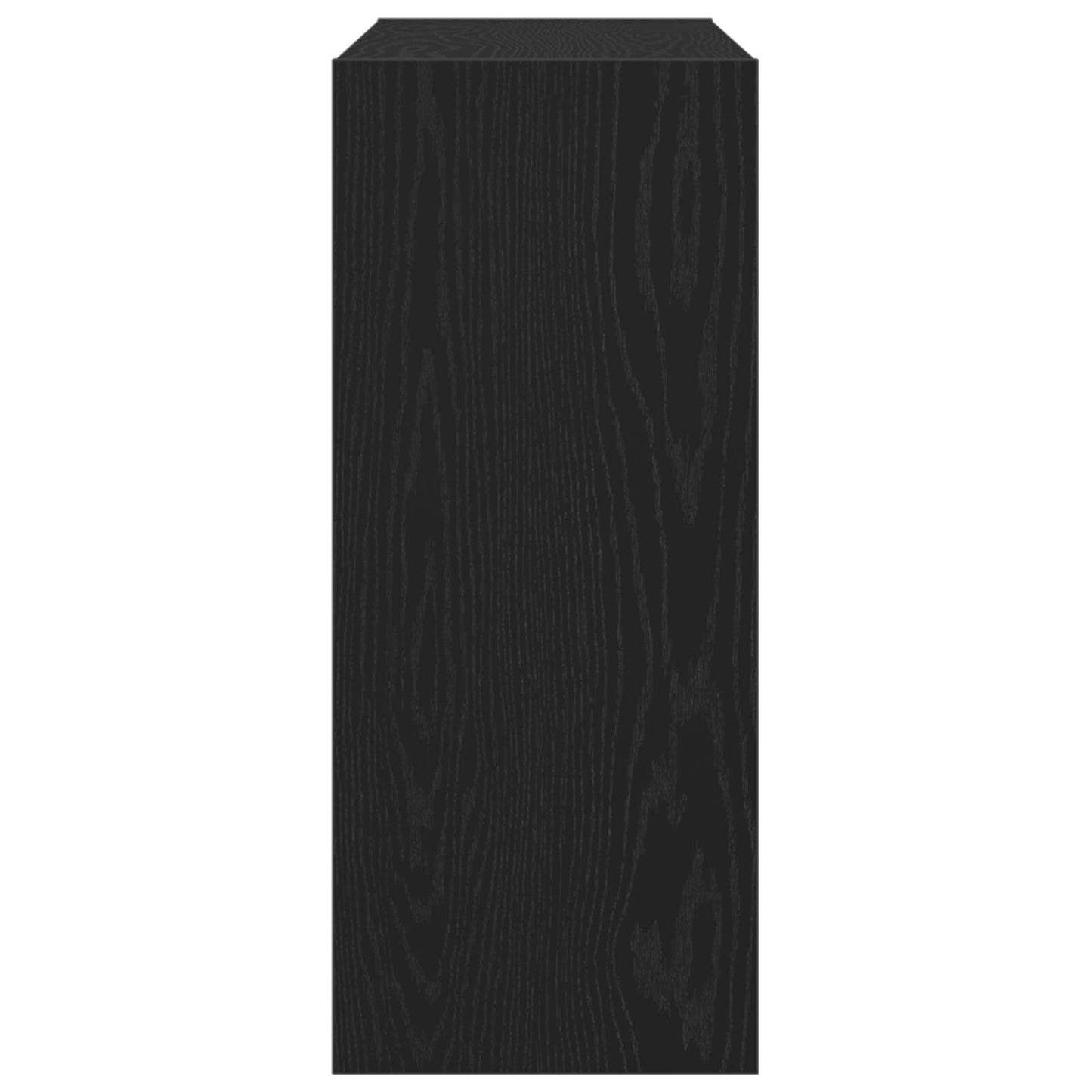 Boekenkast/Kamerdivider Zwart Eiken 100X30X72 Cm Bewerkt Hout