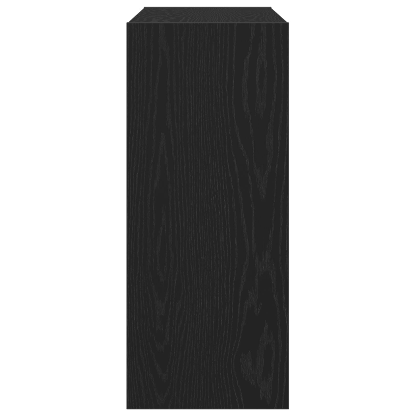 Boekenkast/Kamerdivider Zwart Eiken 100X30X72 Cm Bewerkt Hout