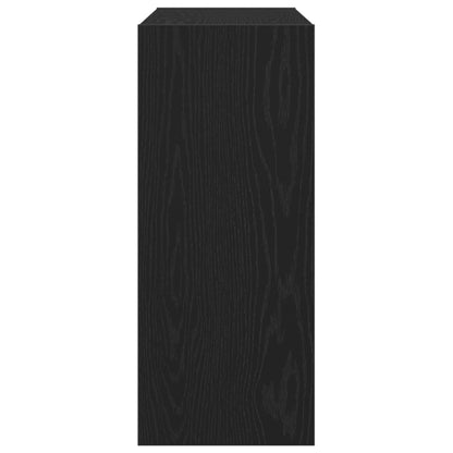 Boekenkast/Kamerdivider Zwart Eiken 100X30X72 Cm Bewerkt Hout