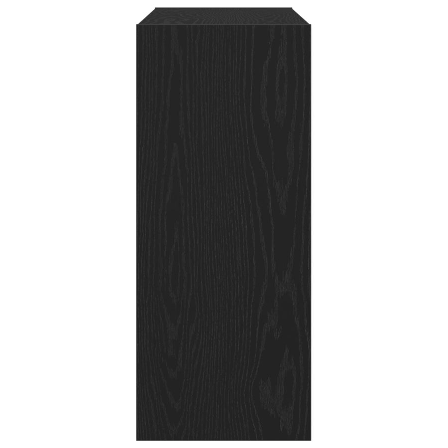 Boekenkast/Kamerdivider Zwart Eiken 100X30X72 Cm Bewerkt Hout