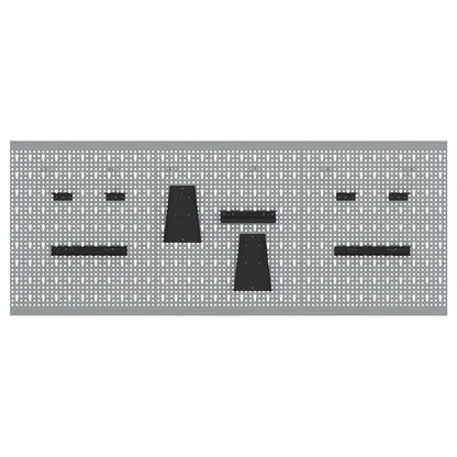 Pegboards - 3-Pack Met 15 Accessoires, Grijs, 150X, Staal 60 cm
