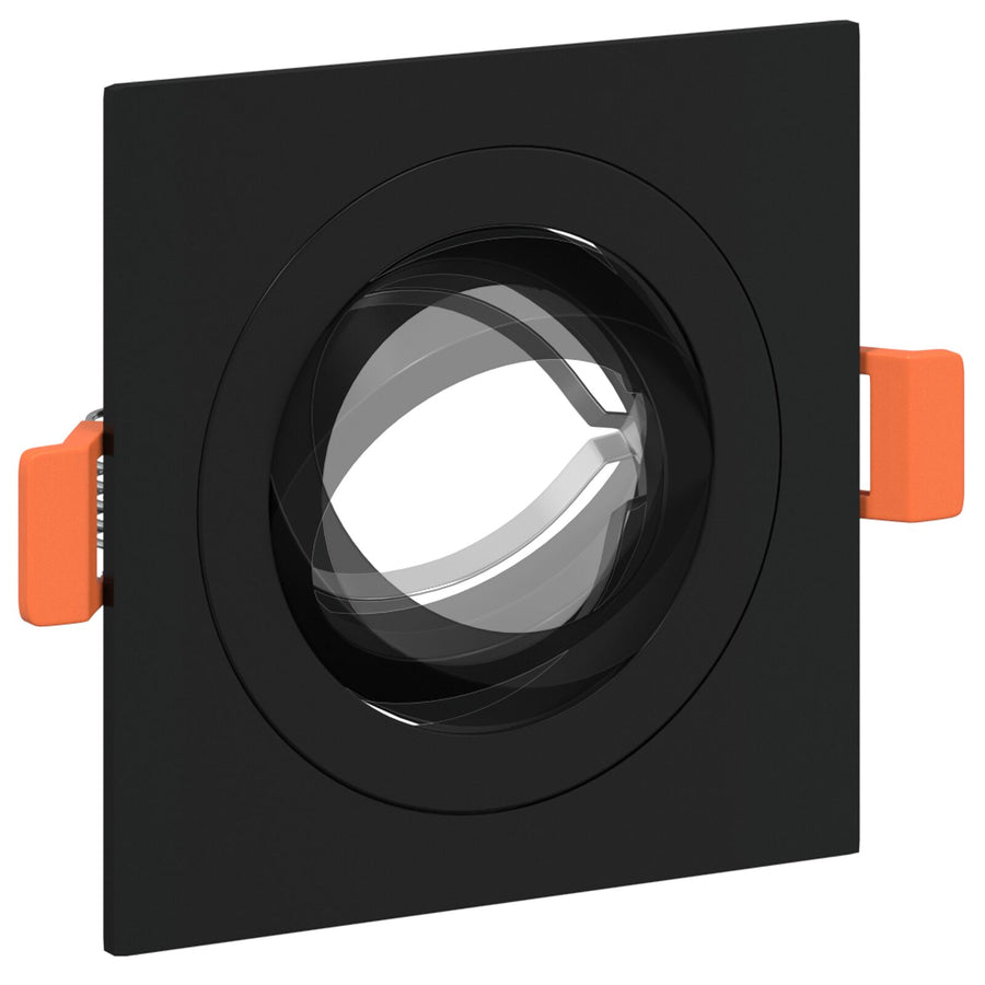 Ingebouwde Spots 24 Stuks Vierkante Gu10 Zwart 91X91 Mm