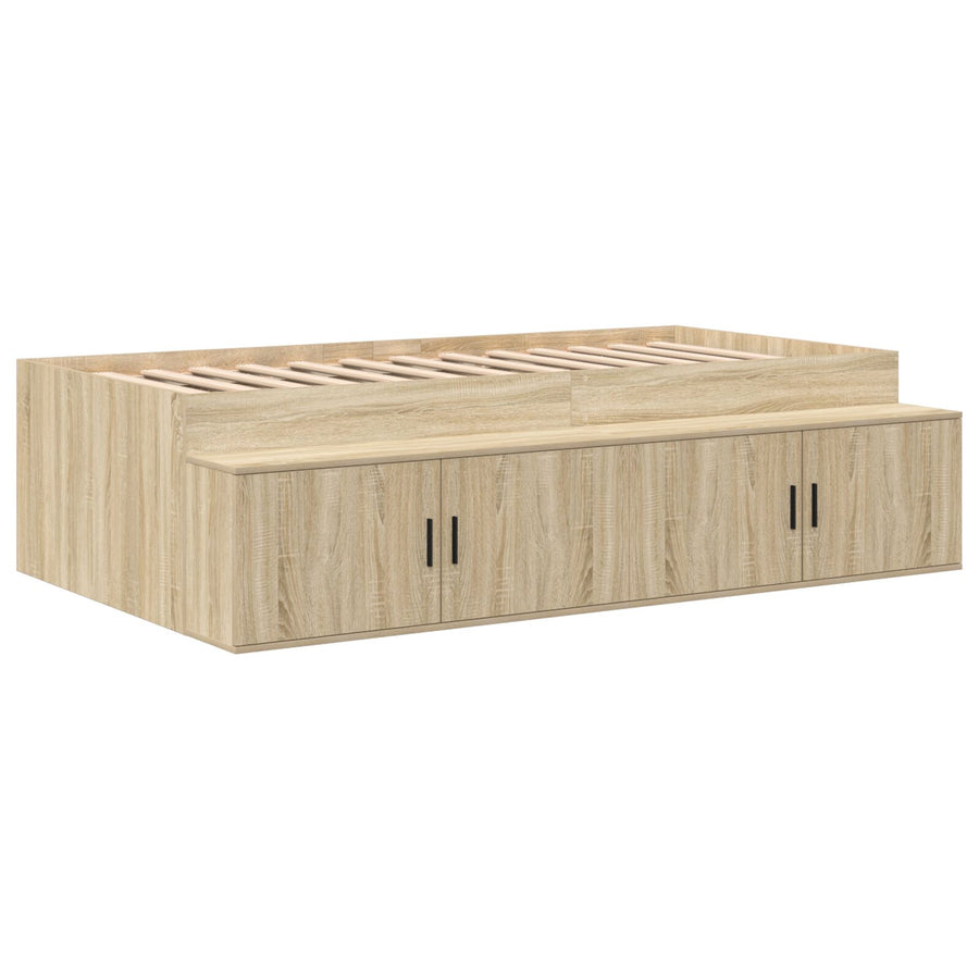 Opbergbedframe Sonoma Eiken 75X190 Cm Artisanaal Eiken
