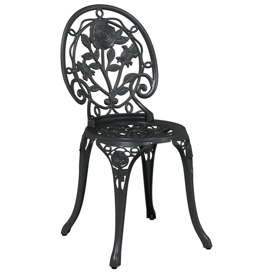 3-Delig Tuin Bistro Set Giet铝 Zwart