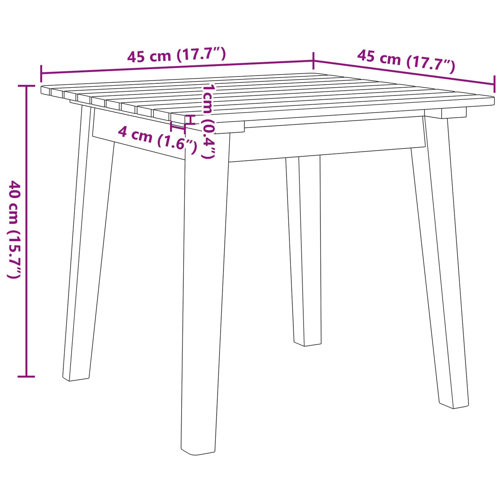 Tuinstoelen Met Tafel 3-Delige Set Zwart En Wit Massief Acaciahout Zwart-wit 2x stoel + tafel