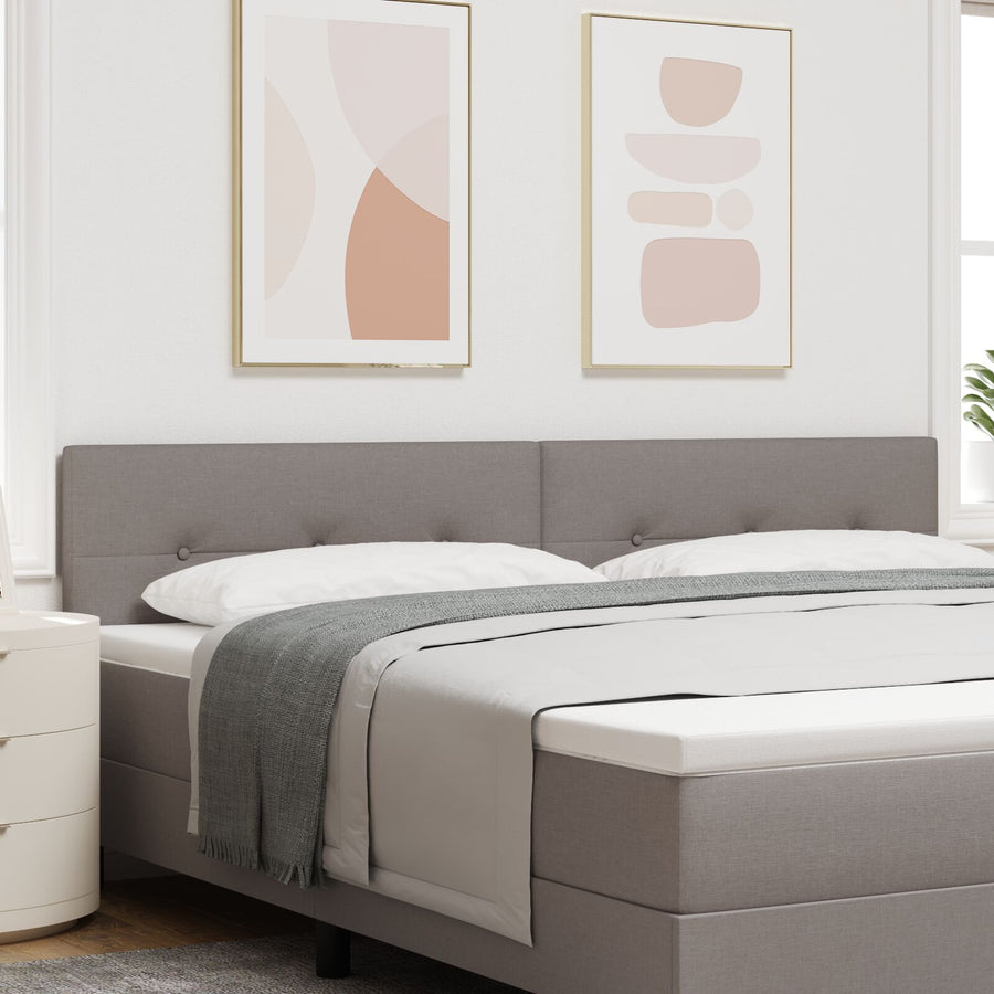 Hoofdbord Knop Tufted Stof Taupe 200 cm Laag hoofdbord