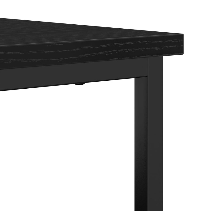 Sideboard 69X35X80 Cm Engineered Hout En Staal Zwart eiken