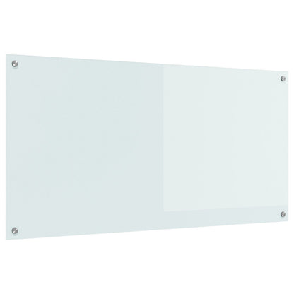Keukenachterwand 120X60X0,6 Cm Tempered Glas Wit 120 x 60 cm